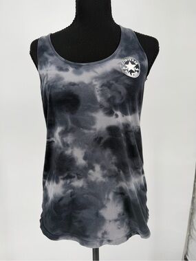 Converse Women's Black Gray navy Tie-Dye Tank